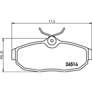 Mintex Rear Brake Pad Set MDB2874