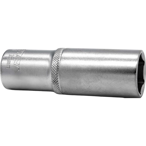 Sealey 1/2"Dr Deep Socket 19mm (Micro Satin Finish)