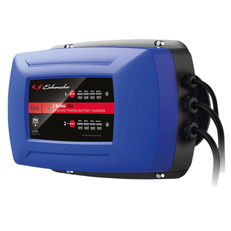 Schumacher SC348 2 Bank 12V Marine Battery Charger 15A