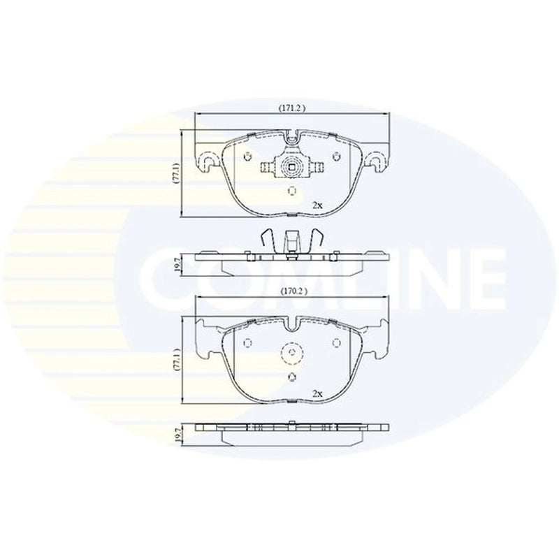 Comline 4 x Front Brake Pad Set CBP06003