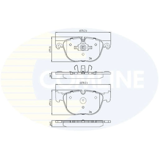 Comline 4 x Front Brake Pad Set CBP06003