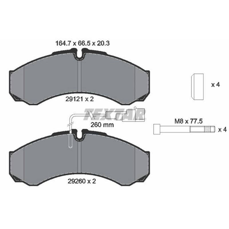 Textar Rear Brake Pad Set 2912113