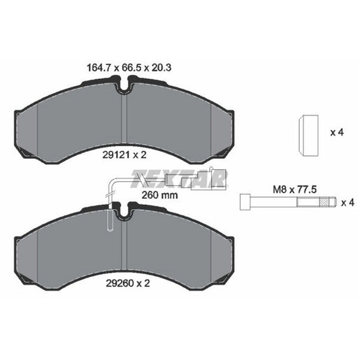 Textar Rear Brake Pad Set 2912113