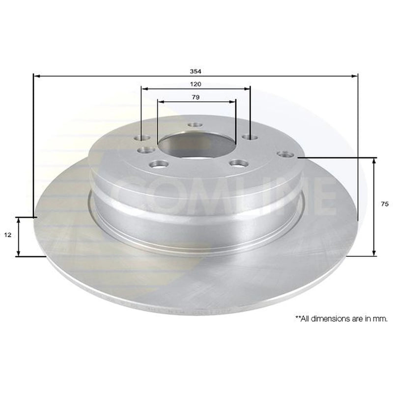 Comline Rear Brake Discs ADC1332