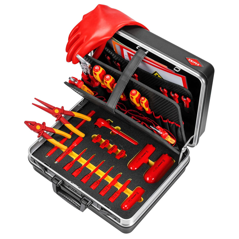 KNIPEX Tool Case "Basic" E-Mobility, 34 Parts, 410mm