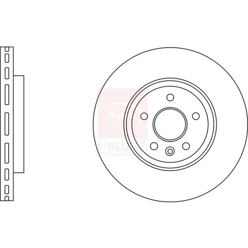 Apec 2 x Vented Front Brake Discs SDK6837