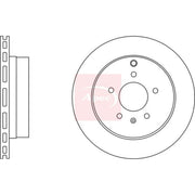 Apec 2 x Vented Rear Brake Discs DSK2661