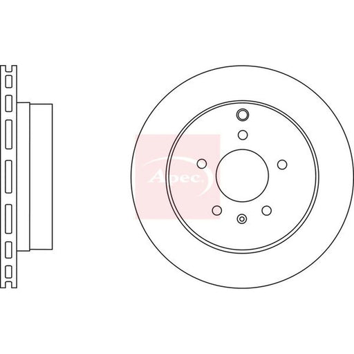 Apec 2 x Vented Rear Brake Discs DSK2661