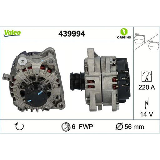 Valeo Car Alternator 12V 439994