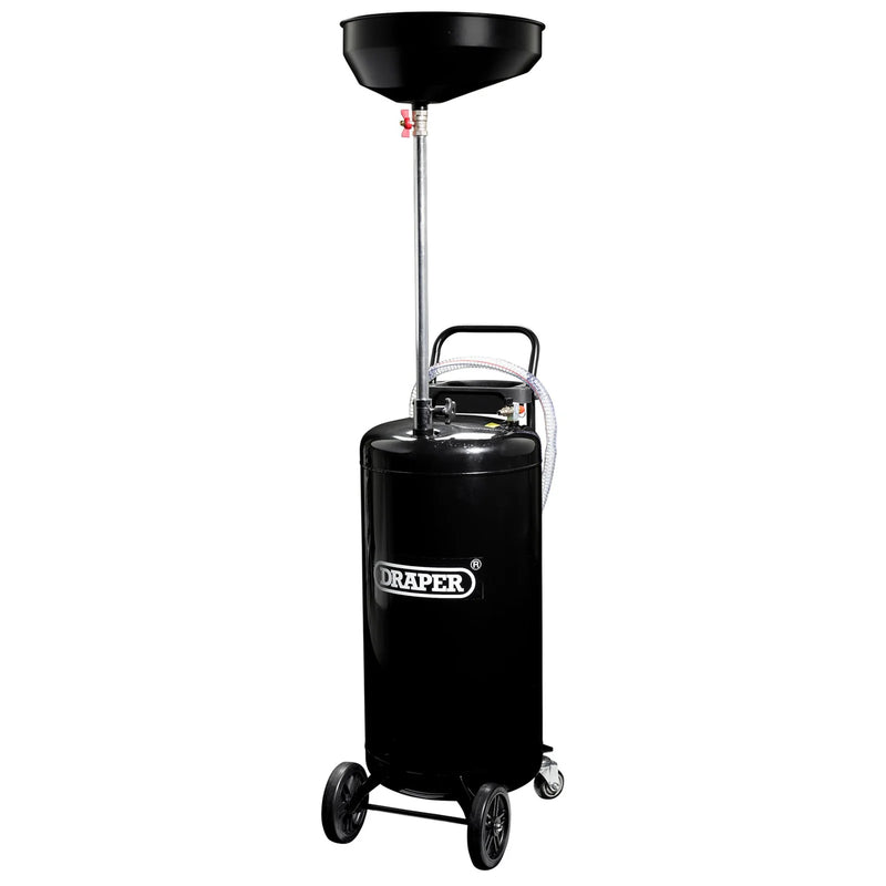 Draper Gravity Oil Drainer 90L with Adjustable Drain Pan