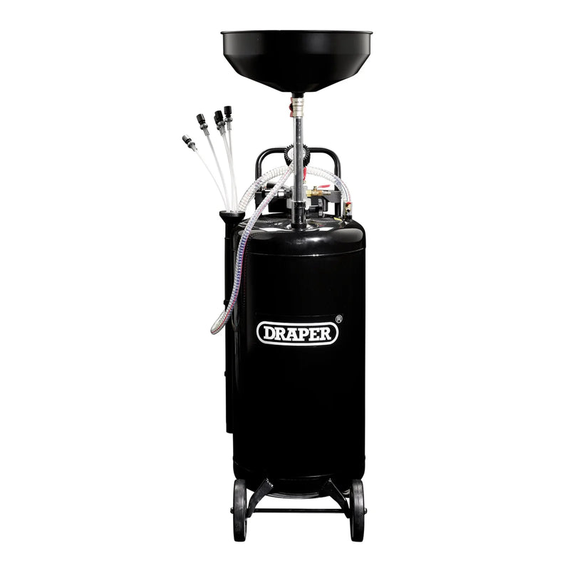 Draper Suction Oil Drainer 90L Steel Tank with Adjustable Pan