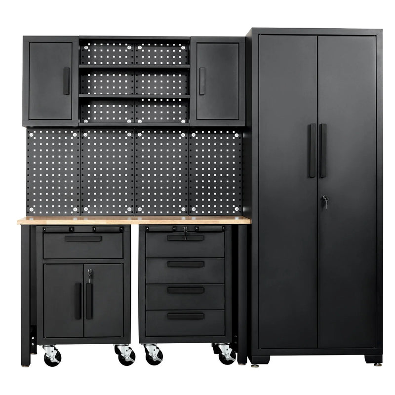 Draper Garage Workstation with Roller Cabinets - Steel Storage Unit