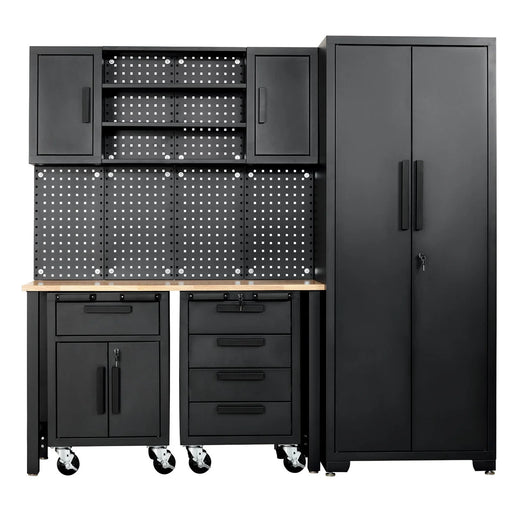 Draper Garage Workstation with Roller Cabinets - Steel Storage Unit