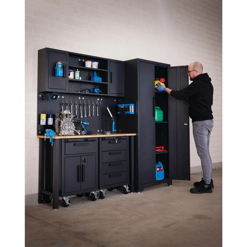 Draper Garage Workstation with Roller Cabinets - Steel Storage Unit