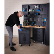 Draper Garage Workstation with Roller Cabinets - Steel Storage Unit