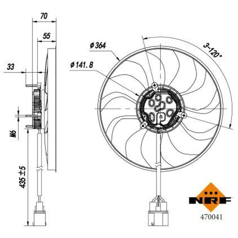 NRF Engine Cooling Fan Left 470041