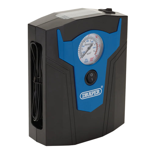 Draper 12V Analogue Tyre Inflator with LED Worklight