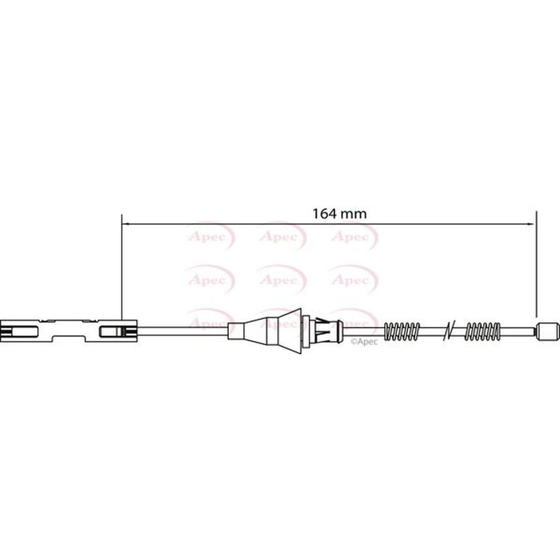 Apec Handbrake Cable Left Rear CAB1124