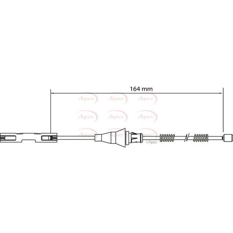 Apec Handbrake Cable Left Rear CAB1124