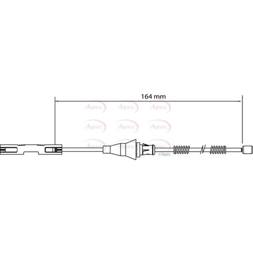 Apec Handbrake Cable Left Rear CAB1124