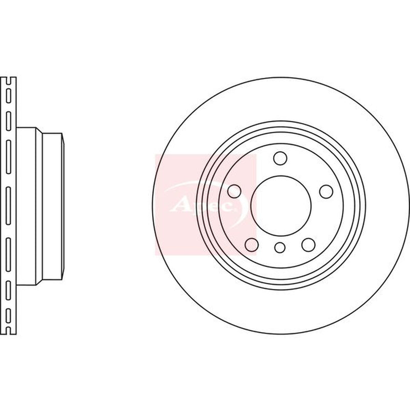 Apec 2 x Vented Rear Brake Discs DSK2601