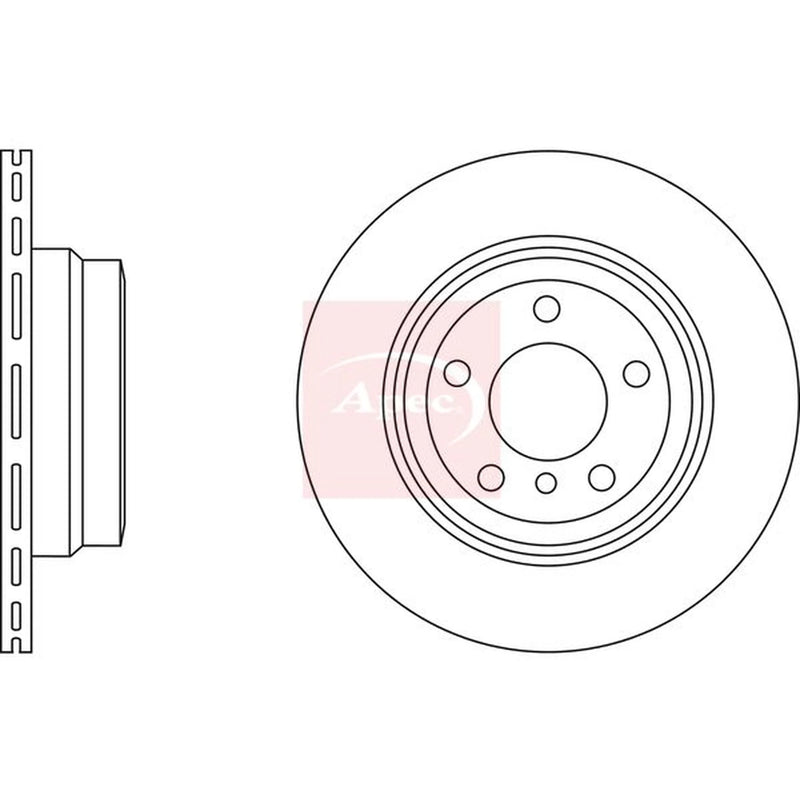 Apec 2 x Vented Rear Brake Discs DSK2601