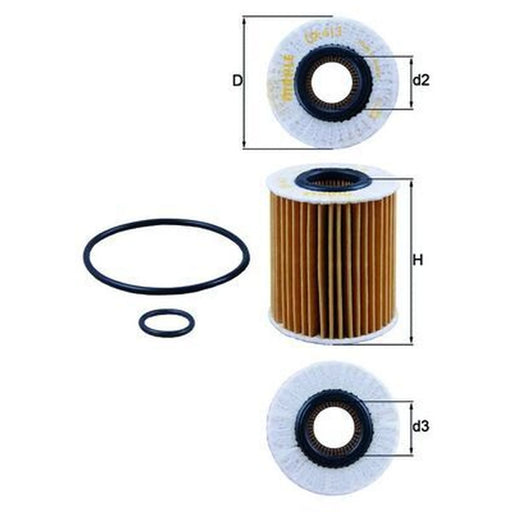 Mahle Engine Oil Filter OX 413D1