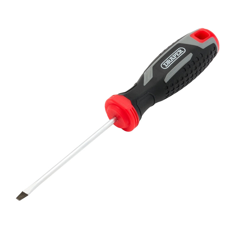 Draper Slotted Screwdriver SL3 x 75mm with Soft Grip Handle