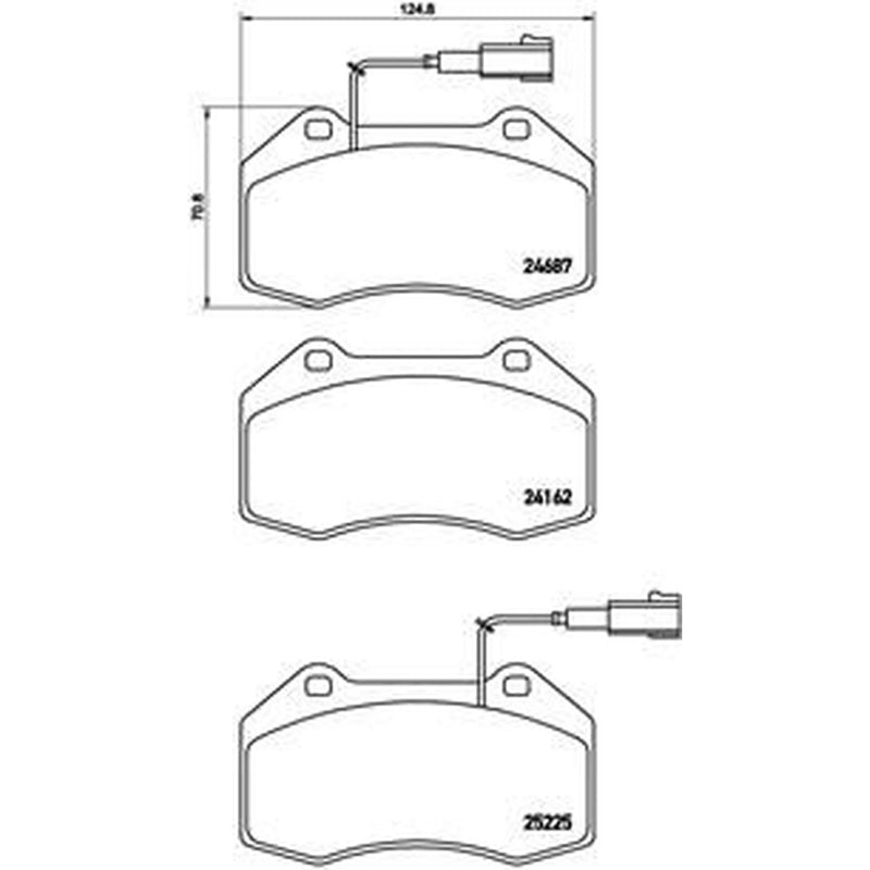 Brembo 4 x Front Brake Pad Set P23139