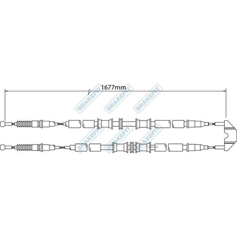 Apec Handbrake Cable Left Rear BBC3498