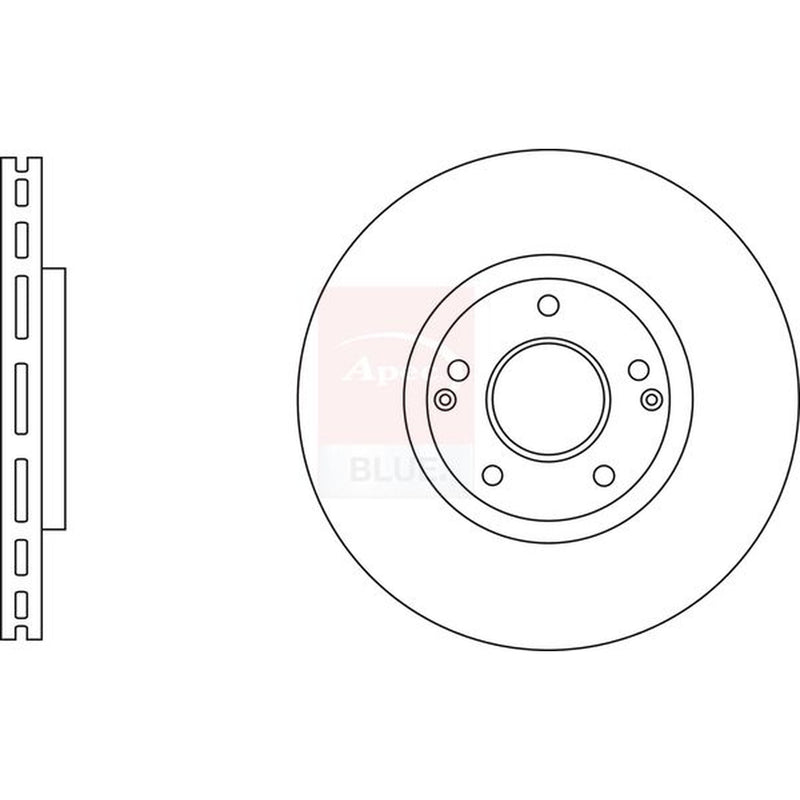 Apec 2 x Vented Front Brake Discs SDK6989