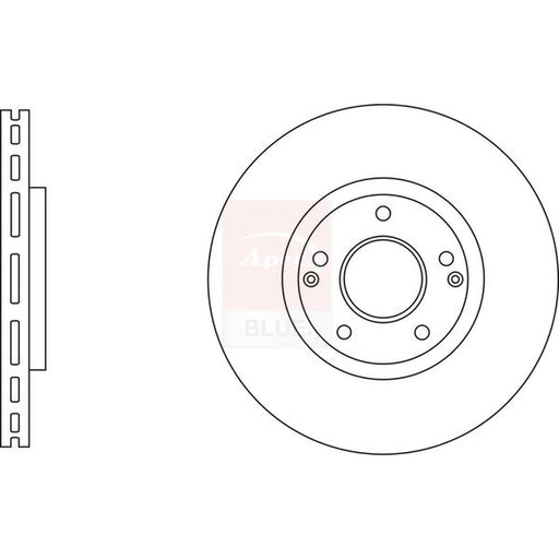 Apec 2 x Vented Front Brake Discs SDK6989