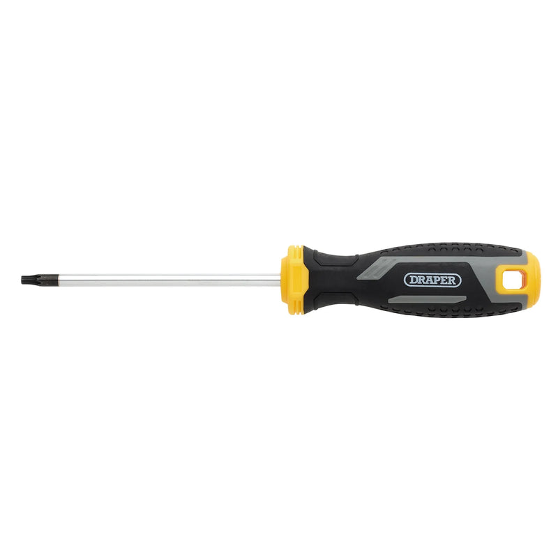 Draper Soft Grip Screwdriver T20H 100mm Tamperproof