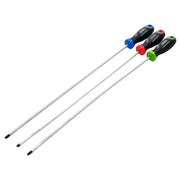 Draper Long Reach Screwdriver Set 3 Piece - Soft Grip Handles
