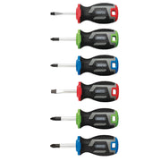 Draper Stubby Soft Grip Screwdriver Set 6 Piece