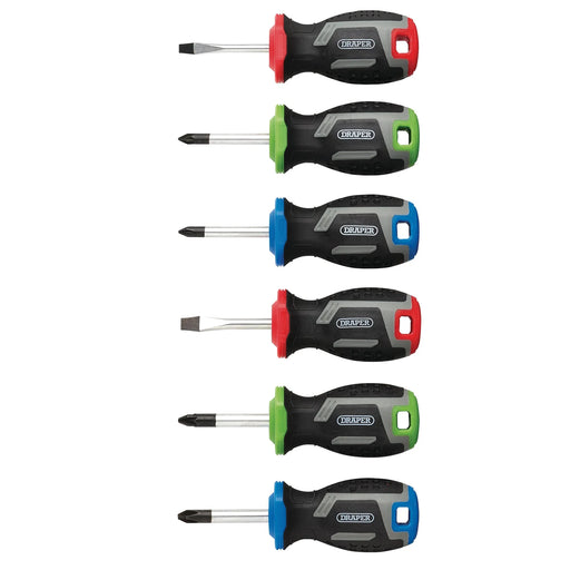 Draper Stubby Soft Grip Screwdriver Set 6 Piece