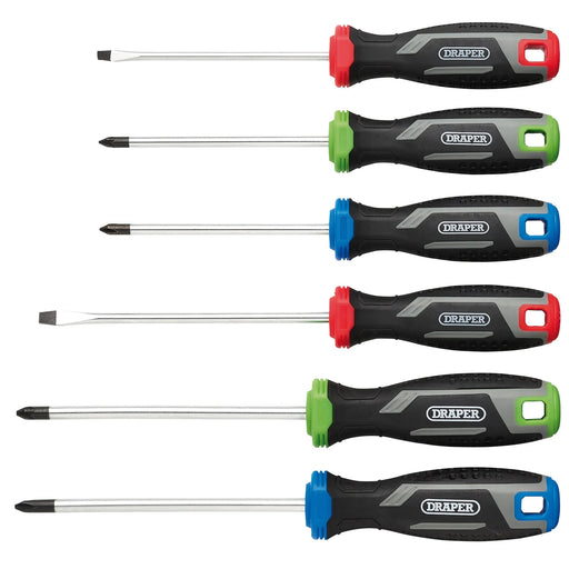 Draper Soft Grip Screwdriver Set 6 Piece with Magnetic Tips
