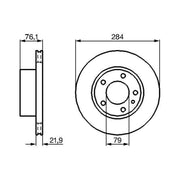 Bosch 2 x Vented Front Brake Discs 0 986 478 043