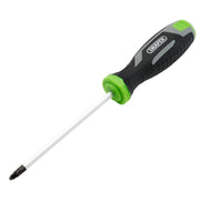 Draper Pound Thru Pozi Screwdriver PZ2 125mm Soft Grip