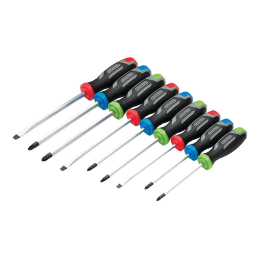 Draper Pound Thru Soft Grip Screwdriver Set 9 Piece