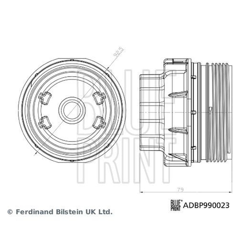 Blue Print Oil Filter Housing Cap ADBP990023