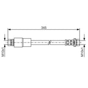 Bosch Brake Hydraulic Hose Line Rear 1 987 476 058