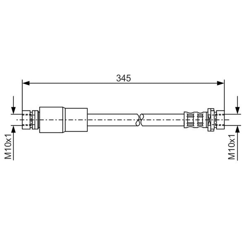 Bosch Brake Hydraulic Hose Line Rear 1 987 476 058