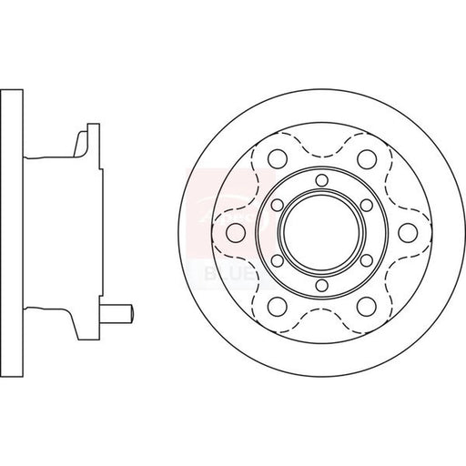 Apec 2 x Solid Front Brake Discs SDK6535