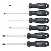 Draper Hard Grip Screwdriver Set 6 Piece Chrome Vanadium Steel