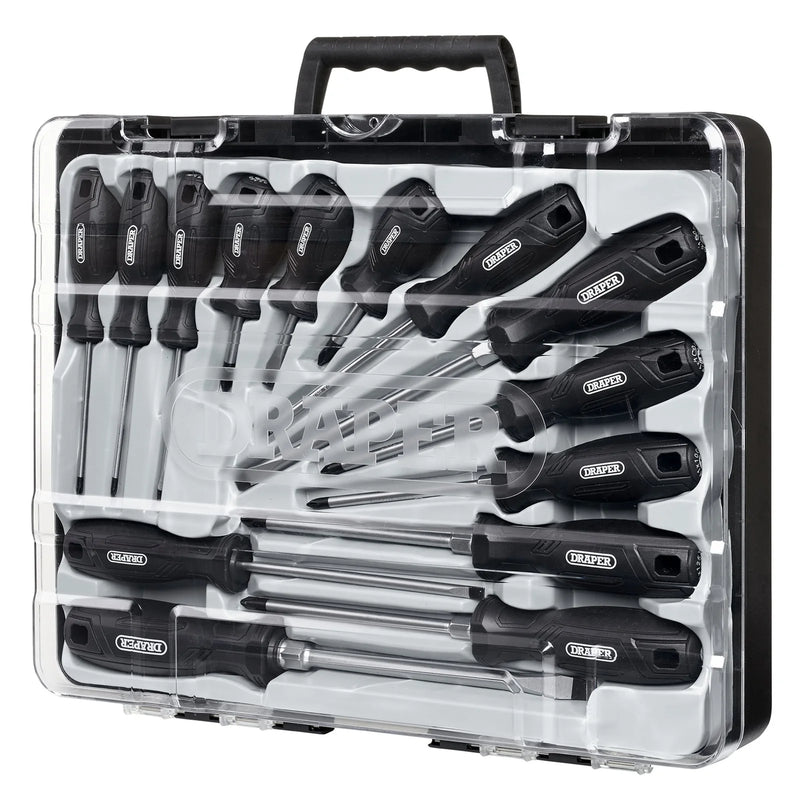 Draper Hard Grip Screwdriver Set 14 Piece with Magnetic Tips