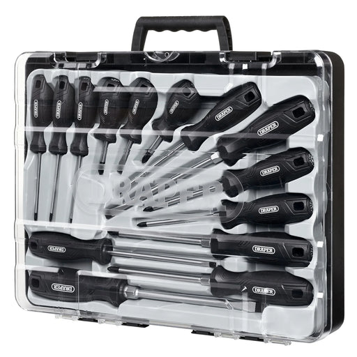 Draper Hard Grip Screwdriver Set 14 Piece with Magnetic Tips