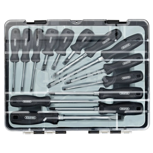 Draper Hard Grip Screwdriver Set 14 Piece with Magnetic Tips