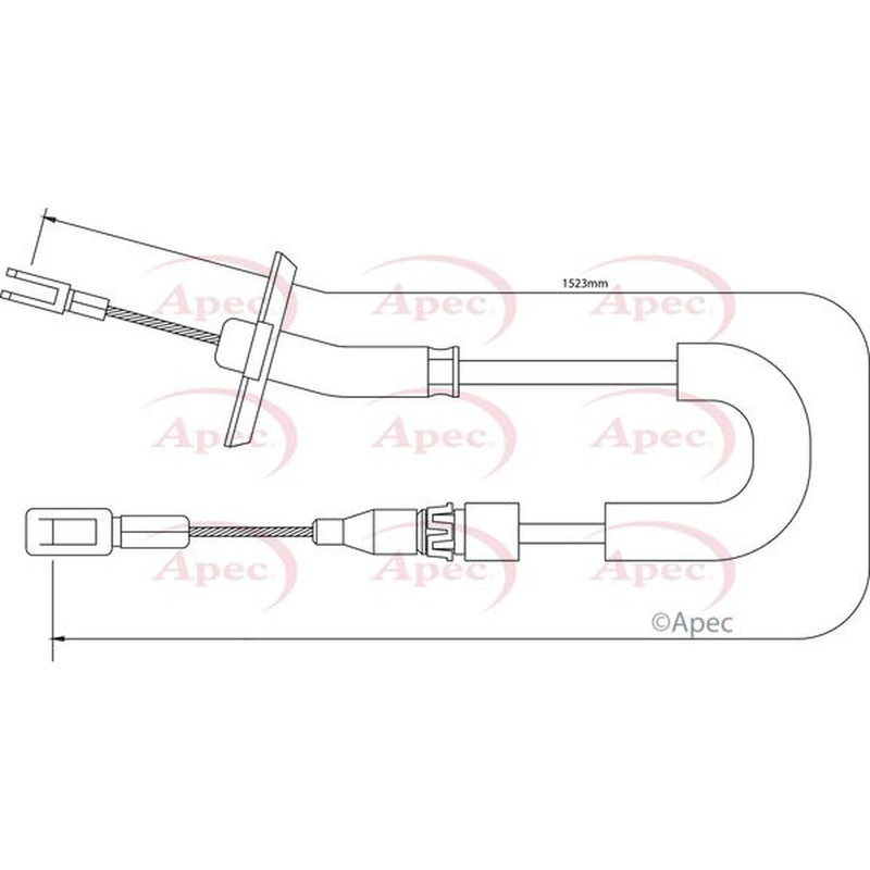 Apec Handbrake Cable Left Rear CAB1288