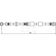 Apec Brake Hydraulic Hose Line Front Left HOS3908